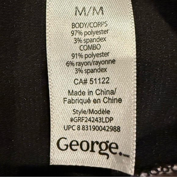 George Red and Black Patterned Midi Sheath Bodycon Dress Women’s Size M - Picture 10 of 10